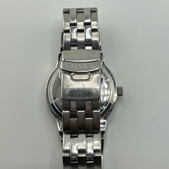 Fossil blue Silver Stainless Steel AM-3597 Watch new battery #556 main image 4